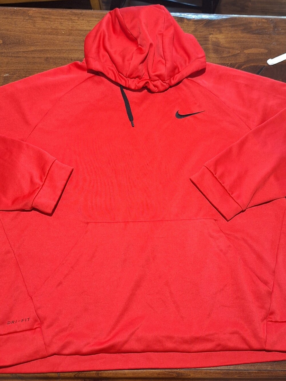 Nike Red Performance Dri-FIT Hoodie with Black Swoosh
